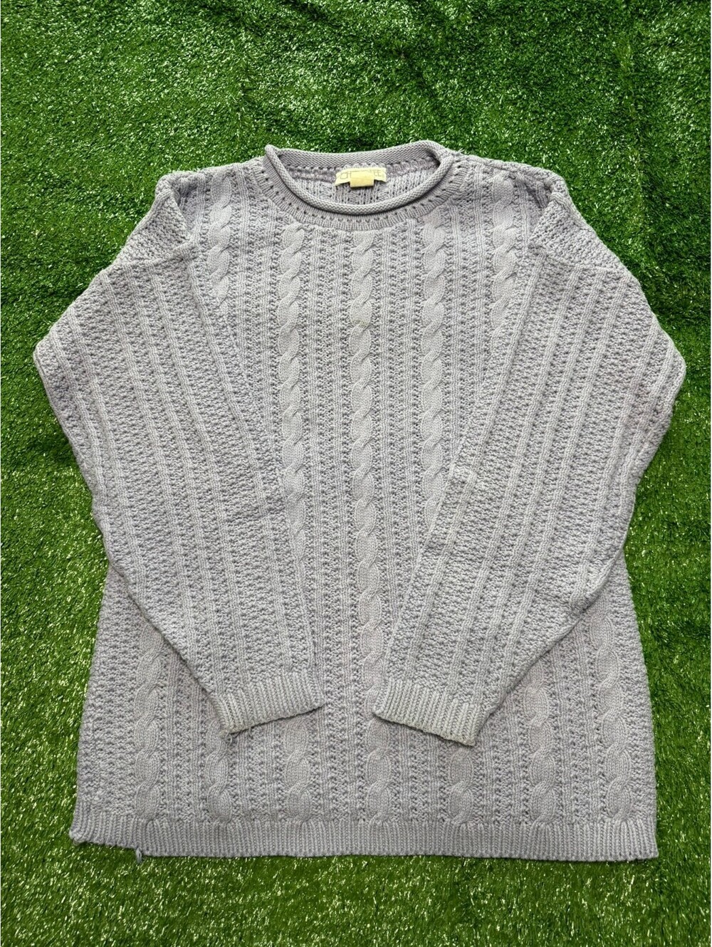 Vintage 90s Cherokee Purple Cable Knit Sweater - Size M/L